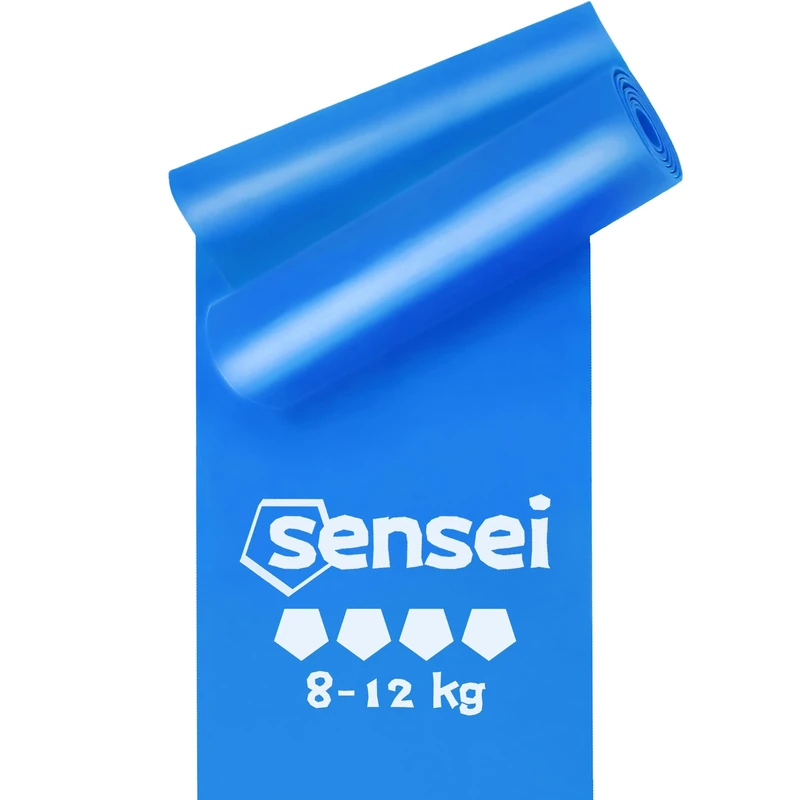 SENSEI® Fitnessband – 8-12 kg, 2m Länge, Naturlatex für Gymnastik, Training & Reha