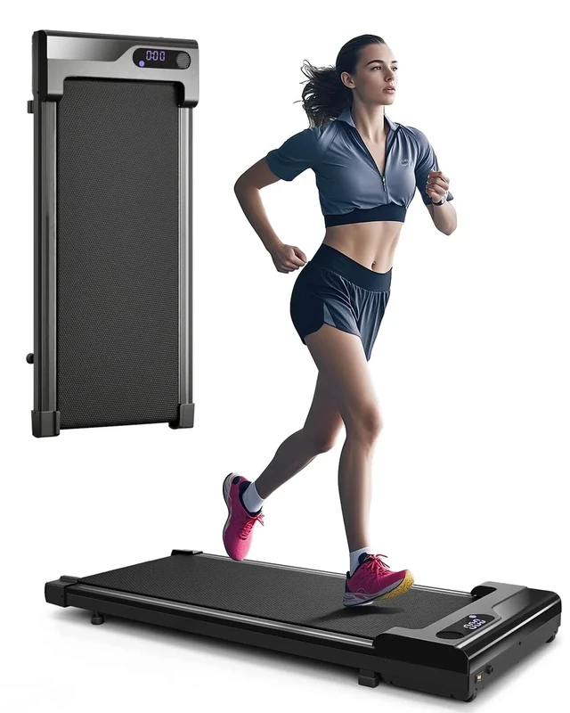 Zeporix Walking Pad Laufband für Zuhause - Walkingpad for Home Office Laufbänder Under Desk Schreibtisch Laufpad Leise Tragbares Gehband Klein Mini Treadmill Tretmühle Elektrisches Running Machine