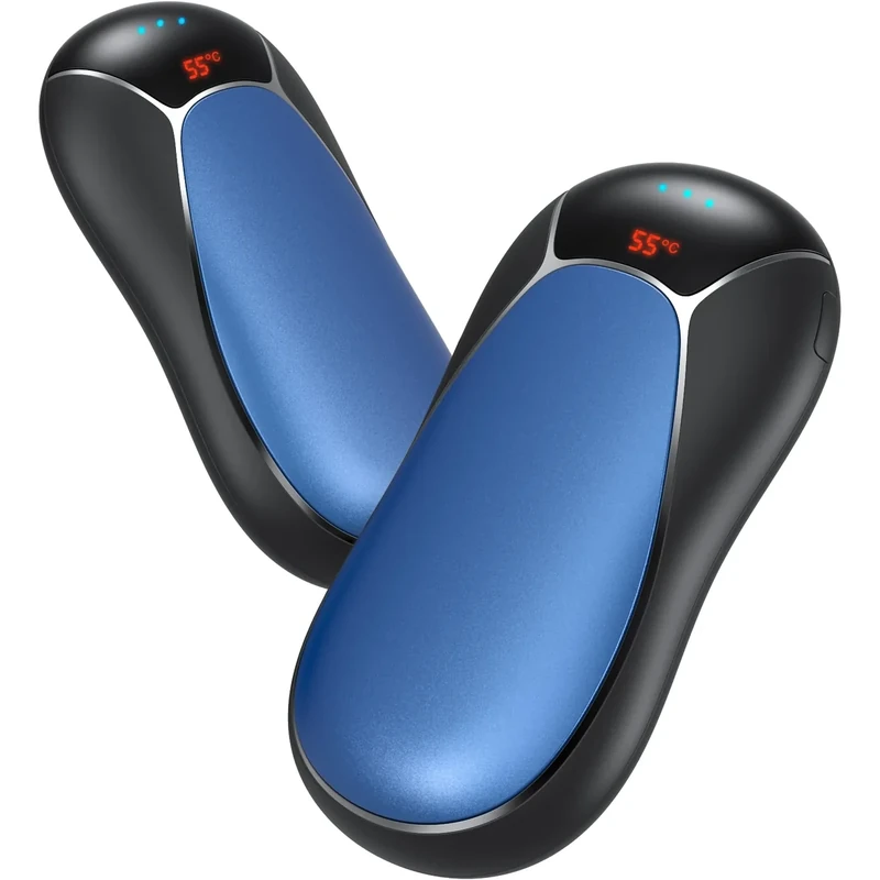 2026er Neuheit Handwärmer Elektrisch 2er Set 8000mAh, Taschenwärmer Wiederverwendbar 2s Schnelles Aufheizen, Ergonomisches & Digitales Anzeigedesign, Elektrischer Handwärmer für Golf, Camping