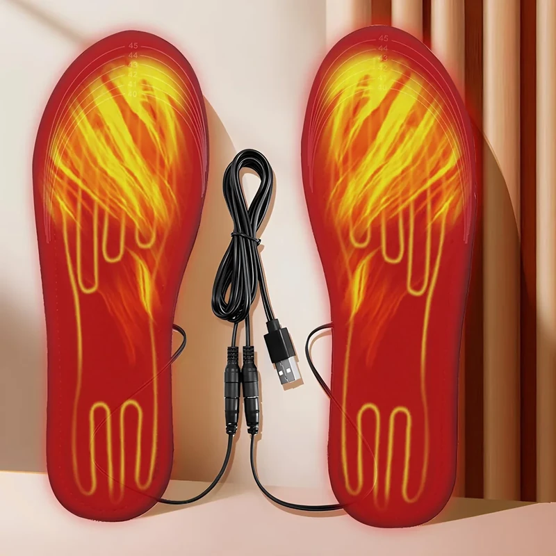 Sohlenwärmer, Waschbar Thermosohlen Fußwärmer Einlegesohlen, Fußwärmer Sohlen warme Füße für Damen Herren Schuhe, geeignet für Hausarbeit Skifahren Winter Camping Angeln