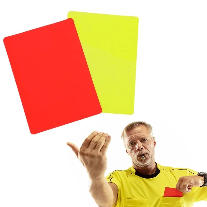 Yatrosynth 2 Stück Fußball-Schiedsrichter-Karte, Rote und Gelbe Karte des Fußballs, für Fußballspiele für den Wettbewerb