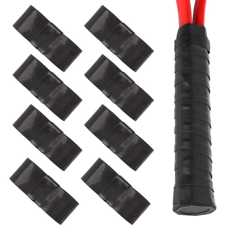 Yatrosynth 8 Pack Griffband Anti-Rutsch Overgrip Badminton Grip, mit Anti-Schweiß Technologie für Padel, Badminton - Schwarz