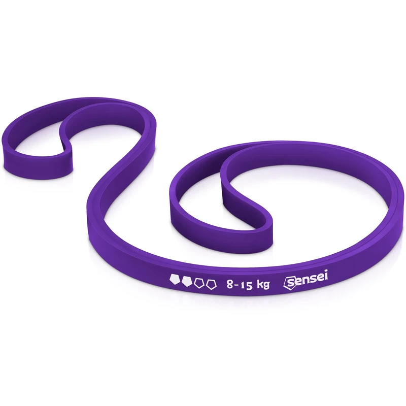 SENSEI® Widerstandsband 8-15 kg – Gummiband für Krafttraining und Klimmzughilfe mit Übungs-E-Book