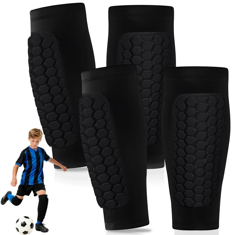 2 Paar Kinder Schienbeinschonerhalter, Sport Schienbeinschutz für Kinder, ski schienbeinschoner, schienbeinschoner für fußball, Wadenschutz, Schienbeinschoner, stoß