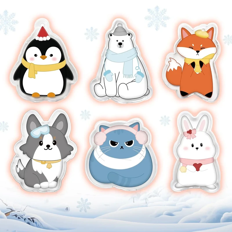 JJKOL Handwärmer Taschenwärmer Kinder, 6 Stück Taschenwärmer Handwärmer Wiederverwendbar Weihnachten Hand Wärmer Knicken Fingerwärmer Wiederverwendbar, für langanhaltende Wärme unterwegs