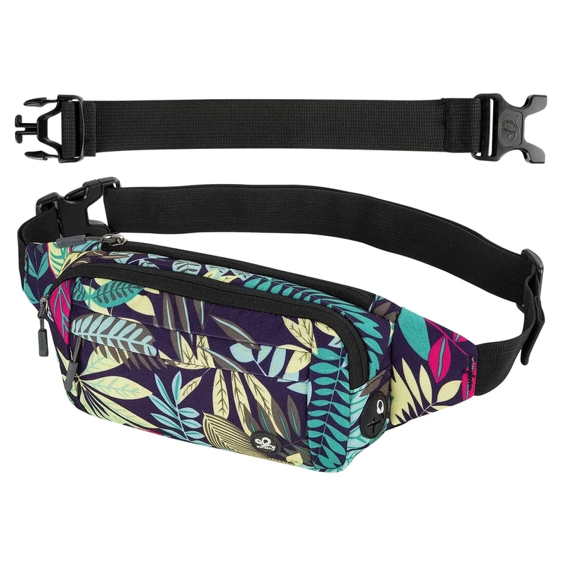 WATERFLY Bauchtasche Hüfttasche Herren Damen: Klein Gürteltasche Sport Bum Hip Bag Männer Frauen Waist Fanny Pack mit Verlängerungsgurt für Reise Wandern Hundetraining Outdoor