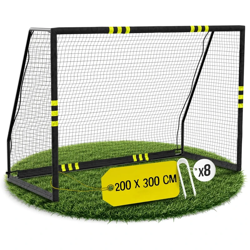 FRIEDO Fußballtor Kinder I 200 x 300 cm I CE-geprüft I Rostfrei & wetterfest für den Garten I Fussball Tor mit stabilem Stand I Premium Fußball Tor mit reißfestem Netz I Goal for Outdoor 200x300cm
