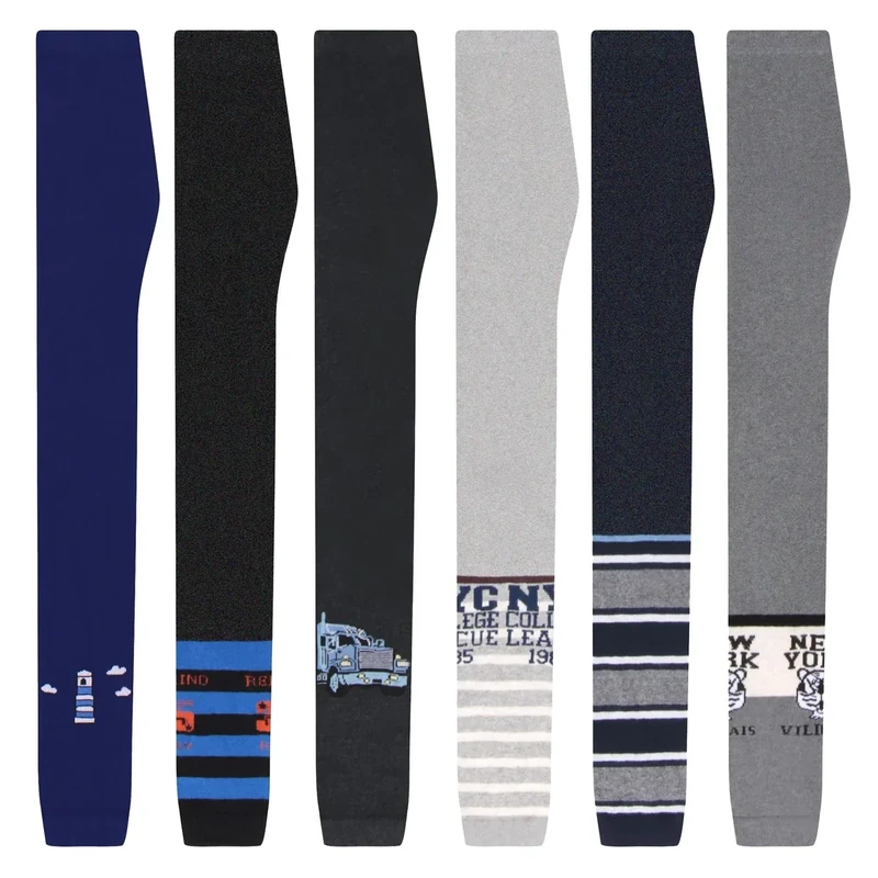L&K-II 6er Pack Thermounterwäsche Kinder Jungen Leggings Kinder Hosen Pants Herbst Frühling Baumwolle Knöchellang 2786 110-116
