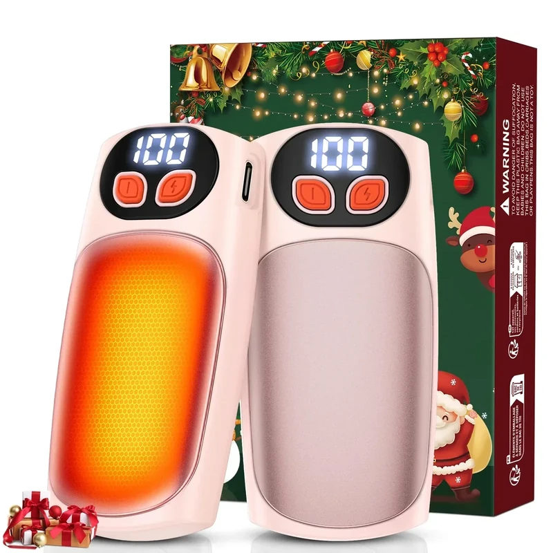 Svintora Handwärmer Elektrisch 2er-Pack, LED-Anzeige & 5 Heizstufen, USB-C Taschenwärmer, Ideal für Golf, Camping, Wandern, Wintersport, Männer und Frauen