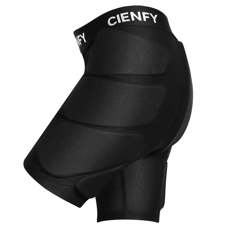 Cienfy Protektive Gepolsterte Shorts mit Eva Steißbeinpolster für Snowboard, Schlittschuh & Ski, 3D Hüftprotektor für Hüfte, Gesäß und Steißbein (Medium)