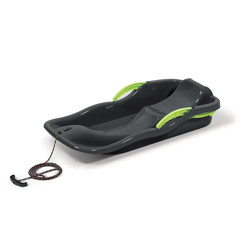 Prosperplast Schlitten Race Anthrazit | schneller Kunststoffschlitten | robust & frostbeständig | leicht & handlich | für rasante Winterabfahrten | 87×40×18 cm