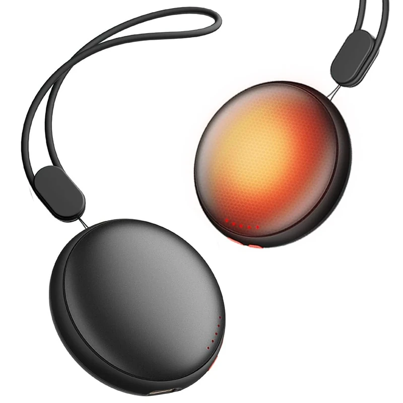 COZOME Handwärmer Elektrisch,4000 mAh 2er Pack Taschenwärmer Wiederverwendbar, Akku Handwärmer USB C, 5 Stufen Heizung bis zu 55°C, Geschenk für Männer und Frauen, Skifahren, Camping