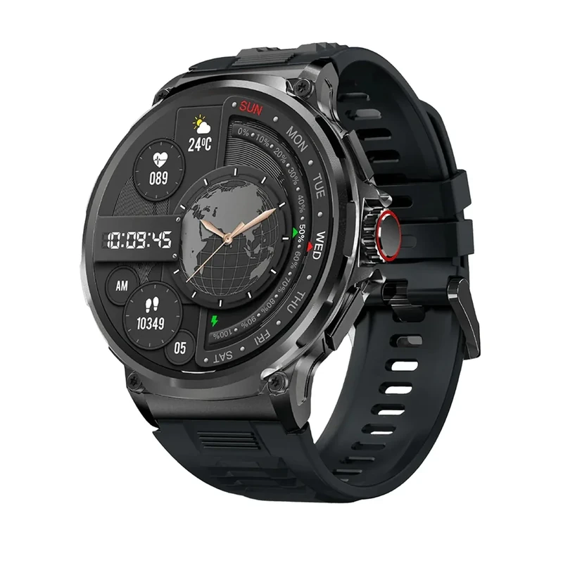 Deedlite Zeus Smartwatch Herren, 1,85 Zoll Display, Bluetooth Anrufe, Gesundheitsmonitor, Zuverlässige Akkulaufzeit, Kompatibel mit iOS & Android
