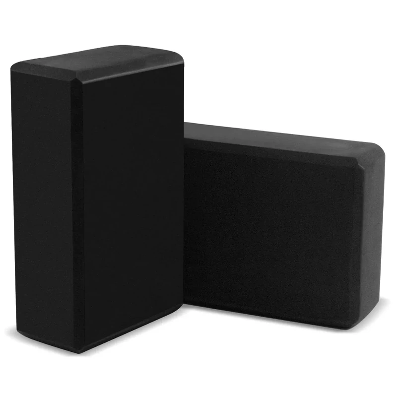 LxsNyvantic Yogablock,Yoga Block 2er Set,23x 15x 7,5 Cm Je Yogablock,Hochdichter Eva-Schaum,Hartschaum,perfekt Für Yoga, Pilates Meditiation, Für Anfänger Und Fortgeschrittene(Schwarz)