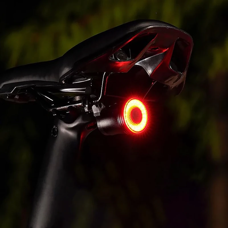 Linunity Fahrrad Smart Rücklicht | Auto ON/Off | Ganz aus Aluminium | USB-C Aufladbar Batterie | LED Fahrradlicht Hinten IPX6 Wasserdicht für Rennrad, MTB, E-Bike (2025 EU Patente)