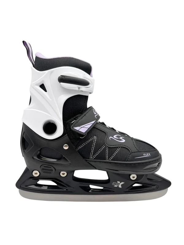 Cox Swain verstellbare Schlittschuhe Frosty, Eislaufschuhe für Kinder, Jugendliche und Erwachsene bis 100KG, vorgeschliffene Edelstahlkufe, Softboot