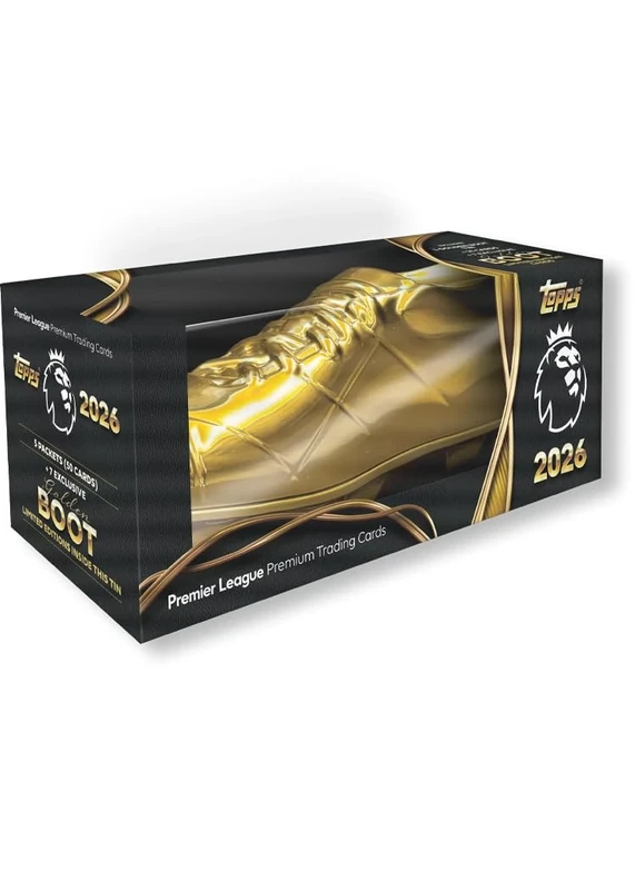 Topps Premier League 2026 - Debüt Edition - Golden Boot Tin - enthält 57 Karten, darunter 7 exklusive Golden Boot LE-Karten - Image 1