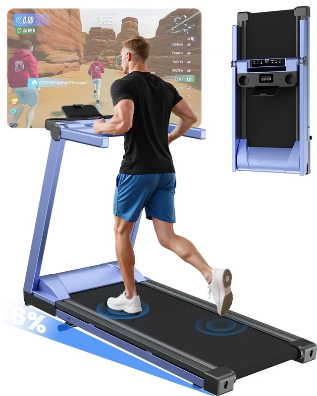 Copant Laufband für Zuhause Klappbar 16 km/h, Walking Pad Foldable mit Steigung 6%, Laufband 158 KG eine Extra große Lauffläche 112 * 42cm, Treadmill Leise für Zuhause und Büro