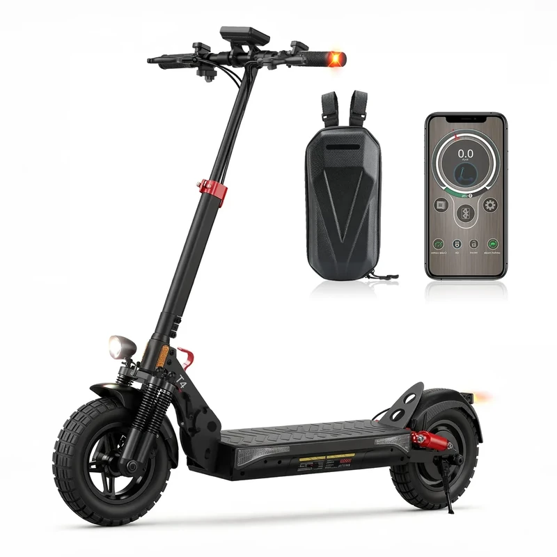 E Scooter mit Straßenzulassung mit Max 70KM Reichweite,10 Zoll Offroad Luftreifen Elektroroller mit Sechs komfortable Stoßdämpfer,Faltbarer E Roller Offroad Belastung bis 150 KG,APP-Sperre Fahrzeug