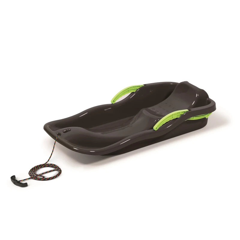 Prosperplast Schlitten Race Anthrazit | schneller Kunststoffschlitten für Schnee & Abfahrten | robust & frostbeständig | leicht & kompakt | strapazierfähig & langlebig | 87×40×18 cm