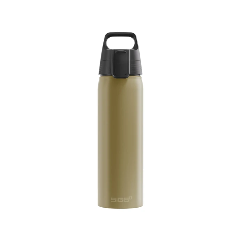 SIGG - Alu Trinkflasche - WMB ONE Caramel Sand - Climate Partner - Für Kohlensäurehaltige Getränke Geeignet - Auslaufsicher - Federleicht - BPA-frei - Outdoor - Gelb - 0.75 L - Image 1