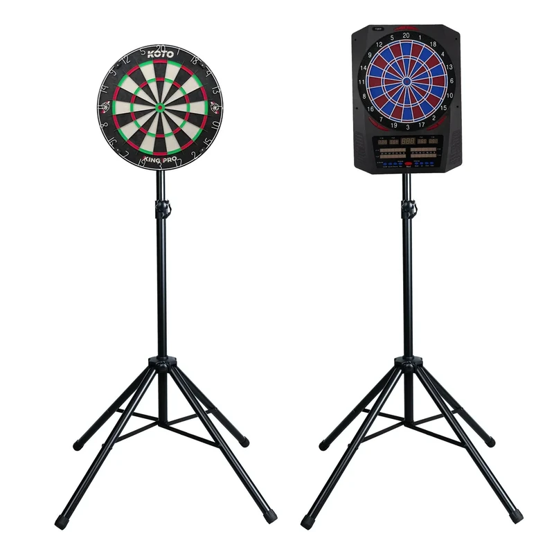 KOTO - Quadpod Multi Dartständer Für Dartscheibe, Tragbares Stativ für Sisal- und elektronische Dartscheiben, Zusammenklappbar, Höhenverstellbar