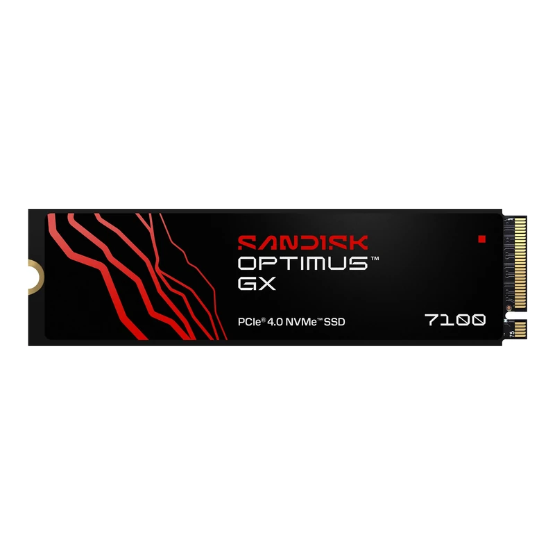 SANDISK Optimus GX 7100 NVMe SSD 2 TB (bis zu 7.250/6.900 MB/s sequentielles Lesen/Schreiben, PCIe 4.0, M.2 2280, BiCS TLC 3D CBA NAND, SANDISK Dashboard)