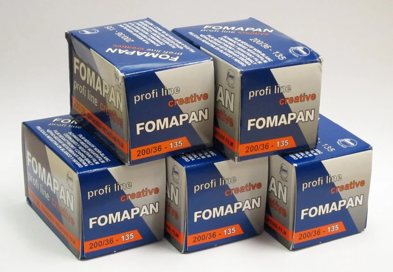 Fomapan 200 ASA Noir et Blanc 35 mm 36 Lot de 5