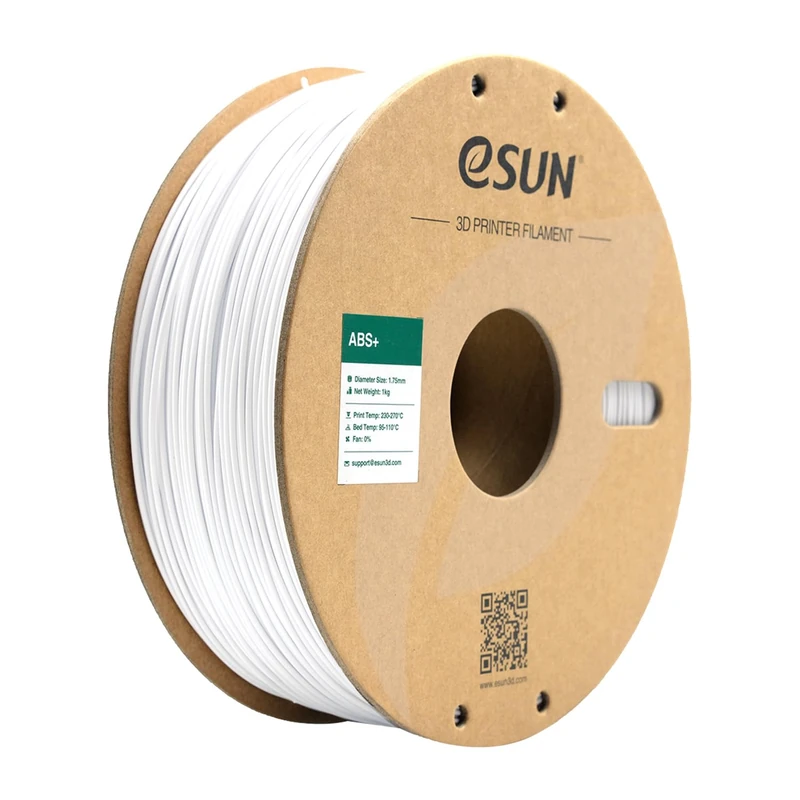 eSUN Filament 3D ABS+ 1.75mm, 1KG (2.2 LBS), Noir, Précision +/- 0.05mm, Compatible avec la plupart des imprimantes 3D FDM