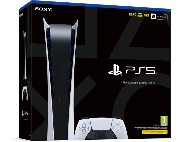 Sony PlayStation 5 Digital 825 Go WiFi Noir, Blanc