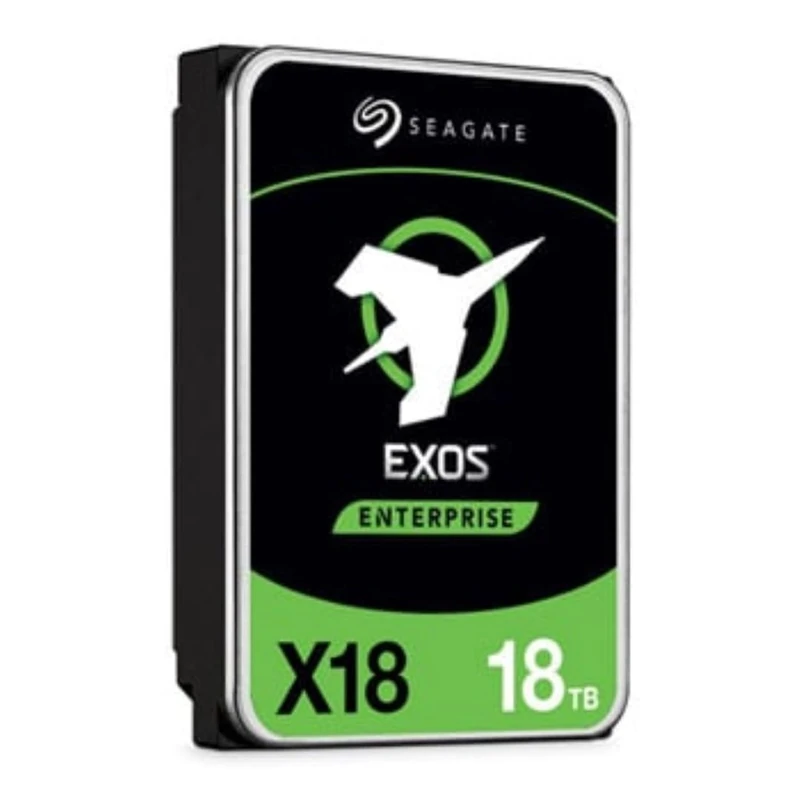 Seagate Exos X18, 18 To, Disque dur interne d’entreprise HDD, CMR 3,5", Hyperscale SATA 6 Go/s, 7200 TR/Min, 512e, 4 KB FastFormat Faible Latence avec Cache amélioré Référence (ST18000NM000J)