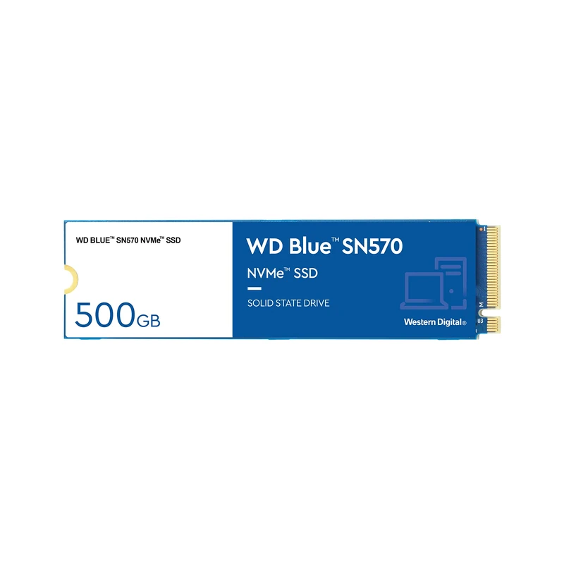 WD_BLUE SN570 500GB M.2 2280 PCIe Gen3 NVMe up to 3500 MB/s read speed Disque SSD - Image 1