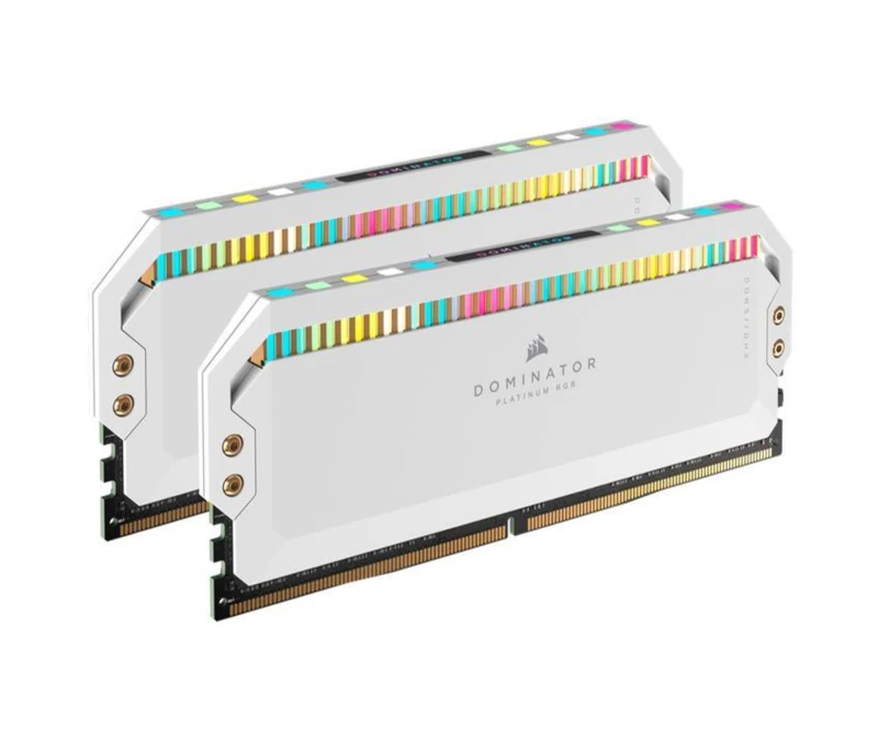 CORSAIR Dominator Platinum RGB DDR5 RAM 32Go (2x16Go) 5600MHz CL36 Intel XMP Compatible iCUE Mémoire d'Ordinateur - Blanc (CMT32GX5M2B5600C36W)