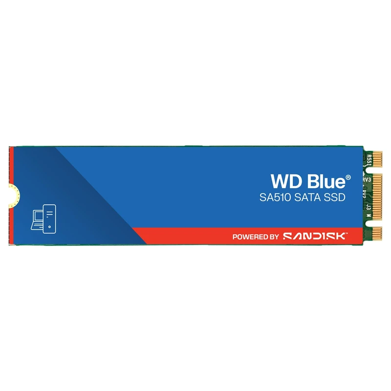 WD Blue SA510 M.2 SATA SSD 500 Go (Jusqu'à 560 Mo/s, Disque SSD interne, Comprend Acronis True Image for SANDISK, Clonage de dique et migration) POWERED BY SANDISK - Image 1