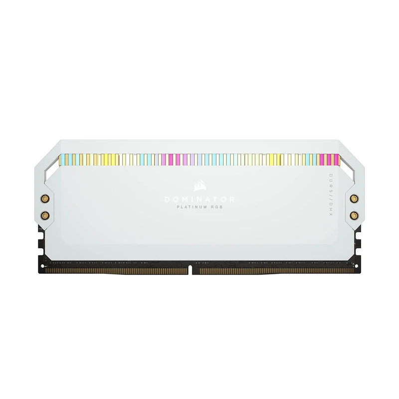 CORSAIR Dominator Platinum RGB DDR5 RAM 32Go (2x16Go) 6200MHz CL36 Intel XMP Compatible iCUE Mémoire d'Ordinateur - Blanc (CMT32GX5M2X6200C36W)