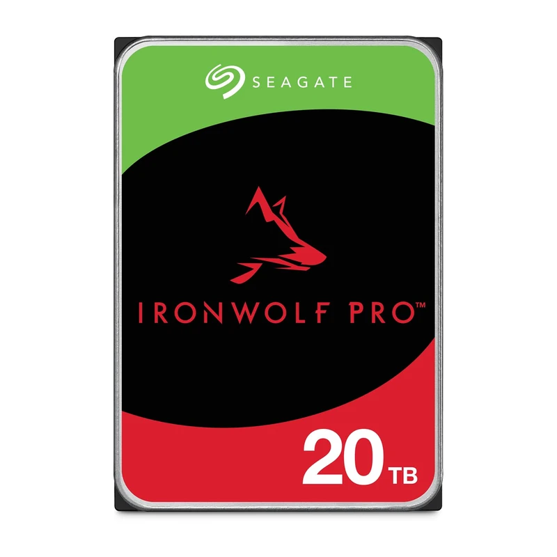 Seagate IronWolf Pro 20To, Disque dur d'entreprise interne NAS HDD, CMR, 3.5 Pouces, SATA 6Goits/s, 7 200 tr/min, 256 Mo de mémoire cache, Ouverture Facile, Services Rescue (ST20000NTZ01)