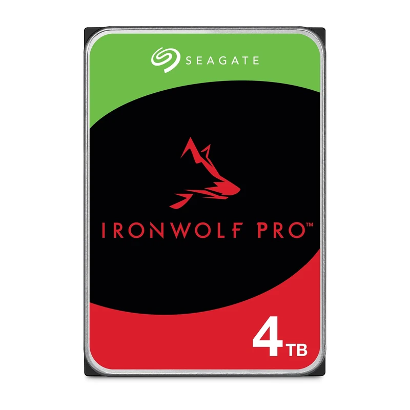 Seagate IronWolf Pro, 4 to, Disque Dur d'entreprise Interne NAS HDD – CMR, 3,5”, SATA 6 Gbits/s, 7 200 TR/Min, 256 Mo de mémoire Cache, Rescue Services (ST4000NT001)