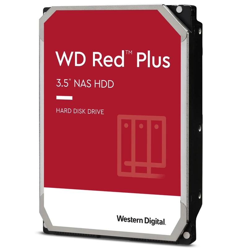 WD Red Plus Disque Dur Interne NAS 3,5" 8 to – Classe 5640 TR/Min, SATA 6 Go/s, CMR, 128 Mo de Cache
