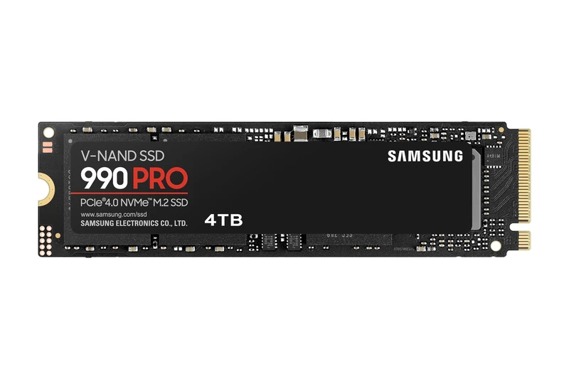 Samsung SSD 990 Pro NVMe M.2 Pcle 4.0, SSD Interne, Capacité 4 To, Vitesse de lecture jusqu'à 7 450 Mo/s, Gestion Intelligente de la Chaleur avec Revêtement en Nickel, MZ-V9P4T0BW - Image 1