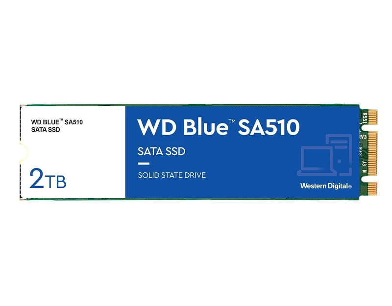 WD Blue SA510 M.2 SATA SSD 2 To (Jusqu'à 560 Mo/s de lecture, Disque SSD interne, Comprend Acronis True Image for SANDISK, Clonage de dique et migration) POWERED BY SANDISK - Image 1