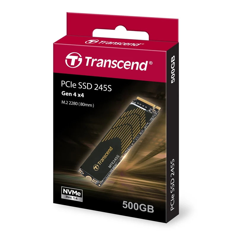 Transcend SSD MTE245S M.2 2280 PCIe Gen4 x4 NVMe 500GB - TS500GMTE245S-E - Image 1