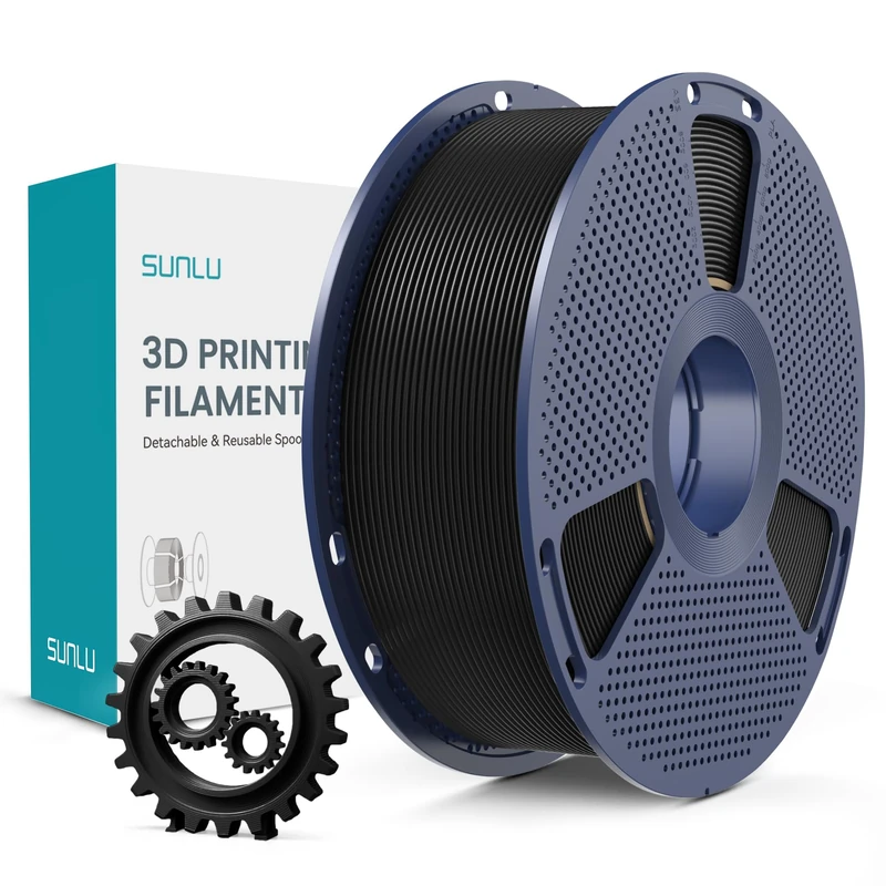 SUNLU PLA+ Filament 1.75mm, Durabilité et Résistance Accrues, Filament PLA Plus pour imprimantes 3D FDM, Bobine de 1 kg, pla+ Noir