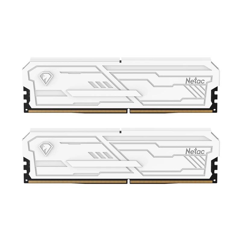 Netac Mémoire RAM DDR4 32 Go (2 x 16 Go) 3200 MHz CL16-20-20-40 1,35 V 288 broches UDIMM XMP 2.0 haute performance Blanc