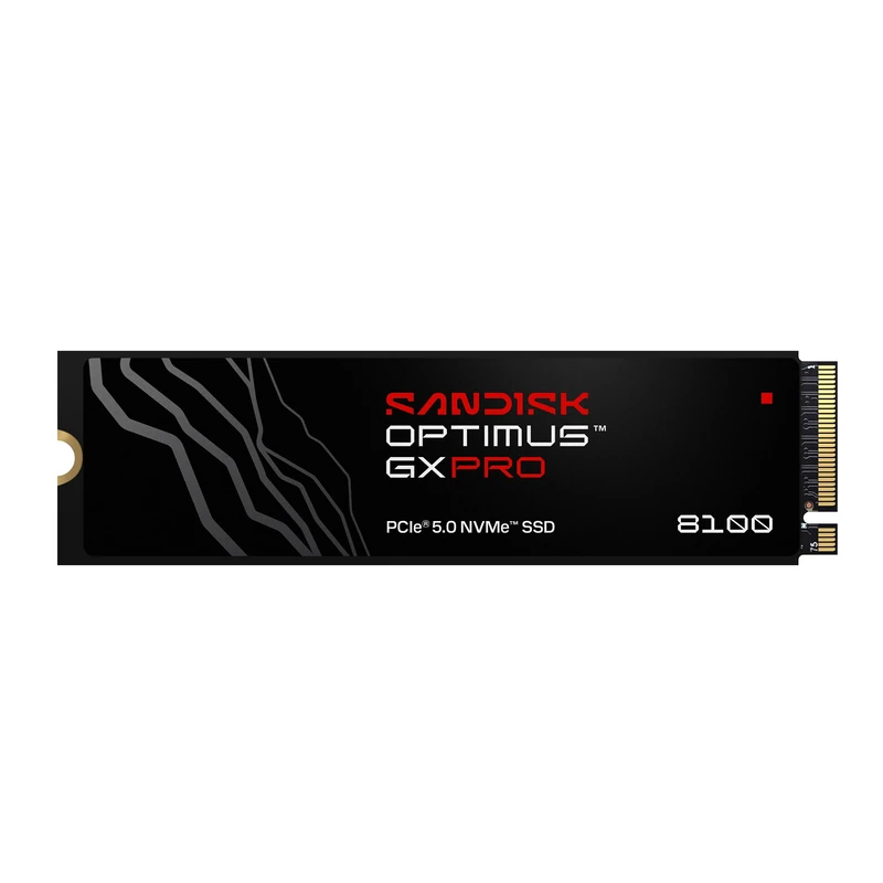 SANDISK Optimus GX Pro 8100 PCIe Gen 5 NVMe SSD 1 to (Vitesses de Lecture/écriture Jusqu’à 14 900/11 000 Mo/s, TLC 3D CBA NAND) - Image 1