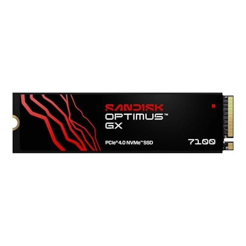 SANDISK Optimus GX 7100 NVMe SSD 4 to (Jusqu’à 7 250/6 900 Mo/s Vitesses de Lecture/écriture séquentielles, PCIe 4.0, M.2 2280, BiCS TLC 3D CBA NAND, SANDISK Dashboard) - Image 1