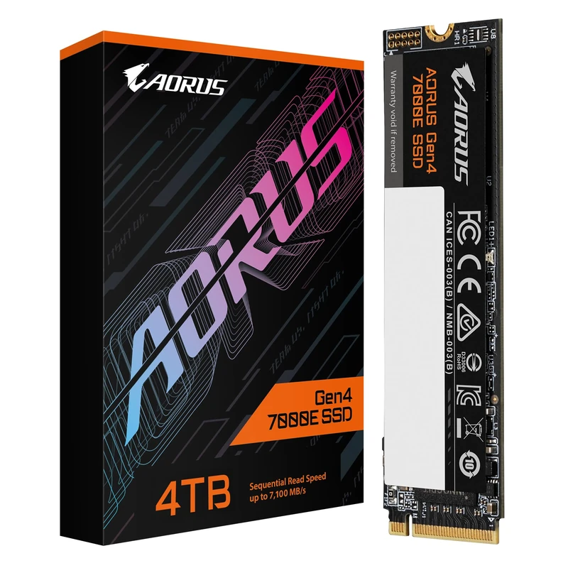 Gigabyte Aorus Disque SSD M.2 4 to Gen4 7000E (PCIe Gen 4.0 x4/NVMe 1.4) - Image 1