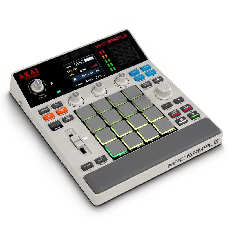 Akai Professional MPC Sample - Sampler, Sequencer e Processore D'Effetti Portatile Standalone con Batteria Ricaricabile, USB-C, Altoparlante e Microfono Integrati